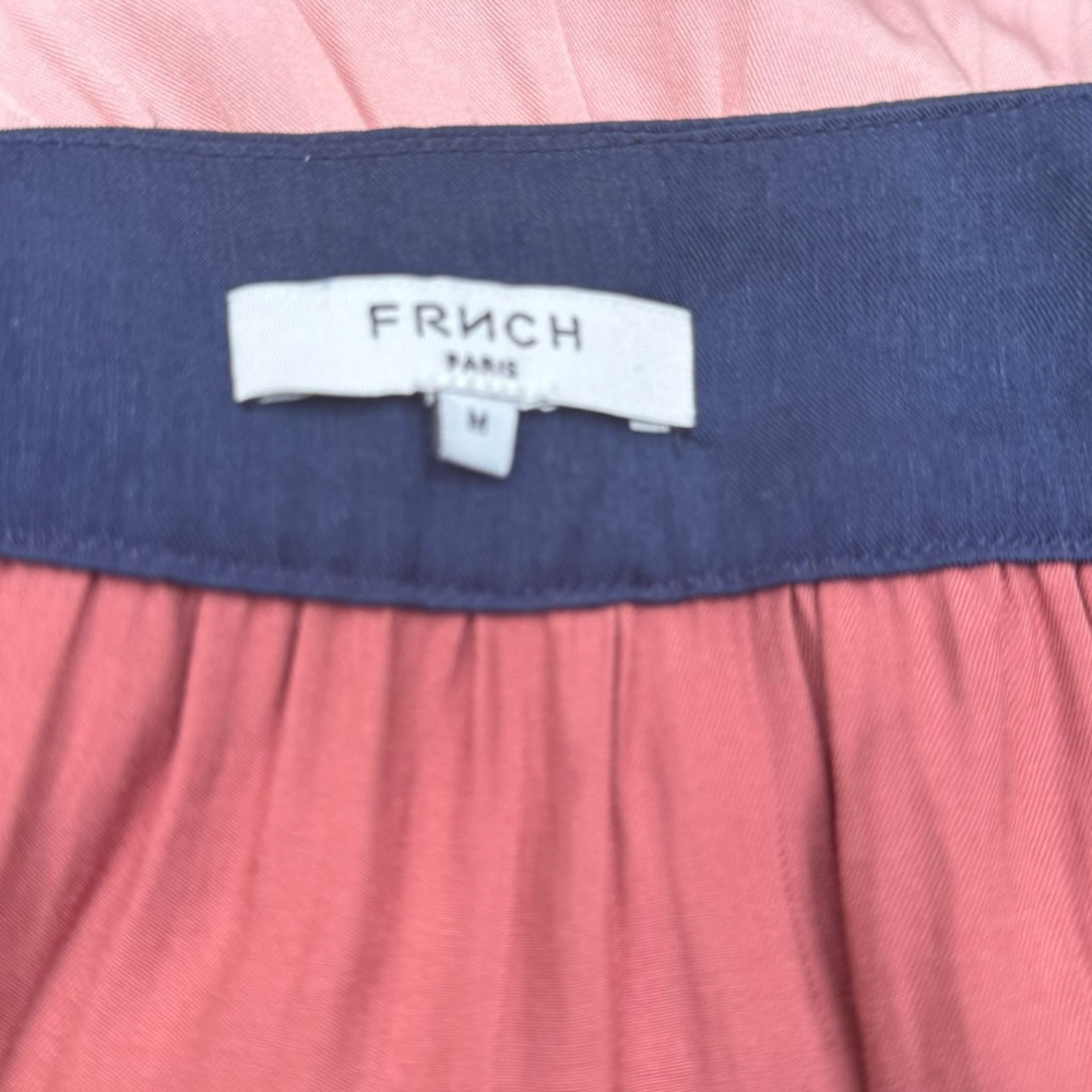 FRNCH Paris Tiered Maxi Dress M Tie Strap Colorblock Boho Viscose Summer Beach - Picture 11 of 14